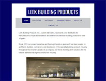 Tablet Screenshot of leekbuildingproducts.com